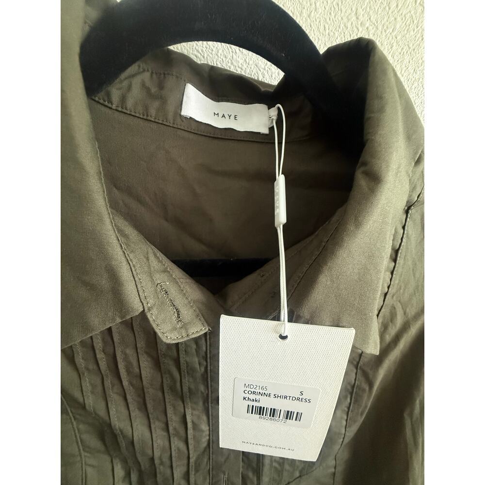 NWT Maye Corinne Shirtdress -Olive -Small - Picture 4 of 4